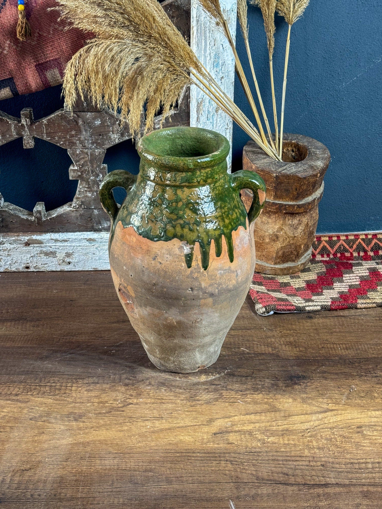 Large terracotta outdoor planter. Wabi sabi pottery clay vase. Rustic offers farmhouse primitive vessel.